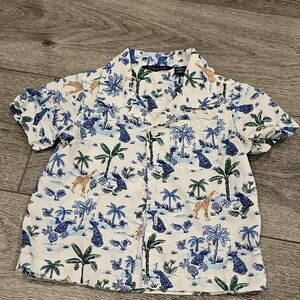 Janie & Jack Tropical Print Kids Shirt